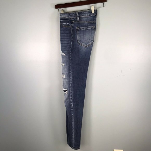 KanCan Estilo Women's Blue Jeans Distressed Size 26 Denim Stretch - Picture 3 of 11